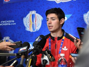 Carey Price of Team Canada answers questions during media day at the World Cup of Hockey at the Air Canada Centre on Sept. 15, 2016. (Minas Panagiotakis/Getty Images)
