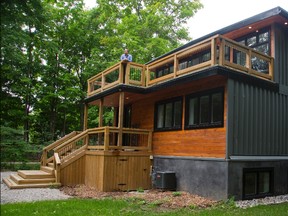 Homes made from shipping containers are stronger than conventional homes, quicker to build and immune to water damage, says a builder who built one in Bayfield. (MIKE HENSEN, The London Free Press)