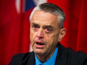 Trent Hills Mayor Hector Macmillan at Queen's Park in Toronto on Thursday September 15, 2016 to express frustration at not getting OHIP funding for surgery that he says might save his life. (Ernest Doroszuk/Toronto Sun/)
