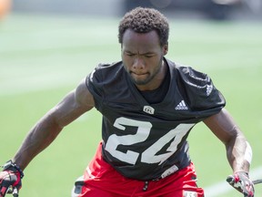 Redblacks defensive back Jerrell Gavins got himself mentally and physically ready to return to the Redblacks lineup while in Miami during the team's bye week. (Darren Brown/Postmedia Network)