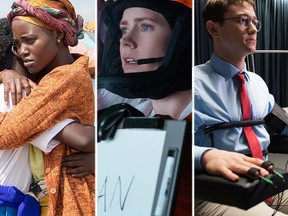 From left: Lupita Nyong'o in Queen of Katwe; Amy Adams in Arrival; Joseph Gordon-Levitt in Snowden. (Handout photos)