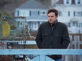 Actor Casey Affleck is shown in a scene from the film "Manchester By The Sea."