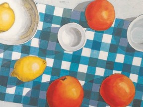 Marcy Saddy?s Fruit Table is among the works included in an exhibition at Westland Gallery featuring more than 40 London-area artists until Oct. 1. (Special to Postmedia News)