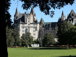 Chateau Laurier hotel, viewed from Major's Hill Park at the rear of the hotel, where the controversial addition is to be built.  Julie Oliver/Postmedia
