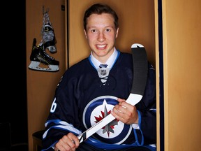 Luke Green poses for a portrait after being selected 79th overall by the Winnepeg Jets during the 2016 NHL Draft on June 25, 2016 in Buffalo, New York.