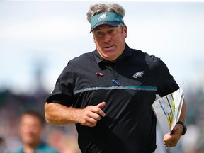 Eagles head coach Doug Pederson says he would join in the anthem protest on Monday night if asked by his players. (Rich Schultz/Getty Images)