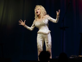 Dolly Parton performs at Rogers Place in Edmonton, Alberta on Saturday, September 17, 2016. Ian Kucerak / Postmedia