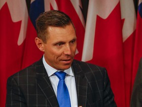 PC Leader Patrick Brown comments on the Liberal throne speech at Queen's Park September 12, 2016. (Dave Thomas/Toronto Sun)