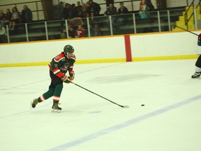 The Generals lost 7-0 in the season opener last Friday. On September 17 the team looked much better as they had the crowd on their feet in a 5-4 loss to the Grey Highlands Hawks. (Shaun Gregory/Huron Expositor)