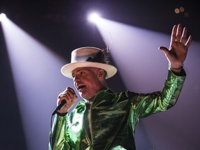 The Tragically Hip front man Gord Downie performing at the Canadian Tire Centre in Ottawa on Thursday August 18, 2016. Errol McGihon/Postmedia
