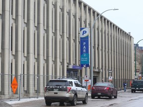 The Civic Centre Parkade is slated to come down sometime next year. (Brian Donogh/Winnipeg Sun file photo)