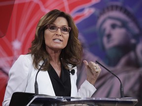 Former Alaska Governor Sarah Palin addresses the 42nd annual Conservative Political Action Conference (CPAC) February 26, 2015 in National Harbor, Maryland. Conservative activists attended the annual political conference to discuss their agenda. (Photo by Alex Wong/Getty Images)