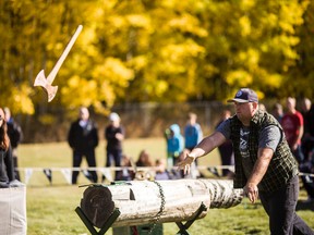 The 3rd Annual Blue Ridge Logging Days will be held from Sept. 23 to 25. The event will feature a variety of wood carvers, as well as a public axe throwing competition. (Christopher King | Whitecourt Star)
