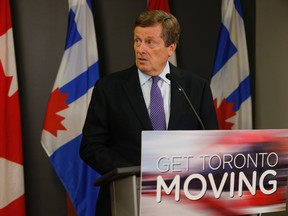 Toronto Mayor John Tory speaks about summer and fall road construction on Tuesday Sept. 20, 2016. (Jack Boland/Toronto Sun)
