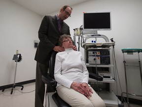 University of Alberta hospital surgeon Dr. Jeffrey Harris and his team pioneered a procedure for head and neck cancer patients like Joyce Krachkowski undergoing treatment to preserve their thyroids. Taken on Tuesday, September 20, 2016 in Edmonton. Greg  Southam / Postmedia