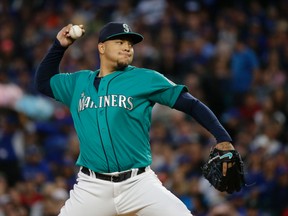 Seattle Mariners starting pitcher Taijuan Walker throws against the Toronto Blue Jays in the first inning on Sept. 19, 2016, in Seattle. (TED S. WARREN/AP)