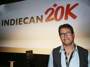 Avi Federgreen, of Indiecan Entertainment and Federgreen Entertainment, announced details of Indiecan20K at the Cinefest Sudbury International Film Festival in Sudbury on Tuesday. John Lappa/Sudbury Star
