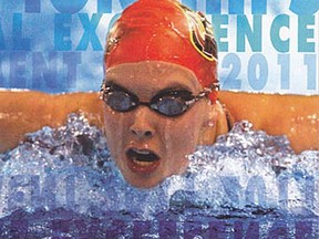 Picton's Jessika Craig appeared on the cover of the program for the 2011 CIS swim championships held that year in Calgary. (CIS photo)