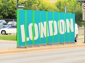 downtown London sign