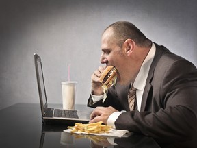 Seems our careers are our enemy — 41% of workers have put on weight since starting their job, reports CareerBuilder.com, and of those, 25% have gained over 10 pounds! Actually 55% of employees consider themselves overweight.