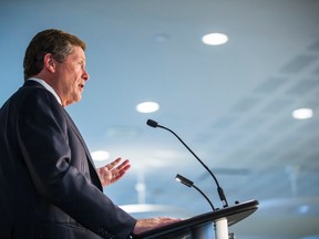 Mayor John Tory speaks at the Toronto Region Board of Trade annual luncheon in Toronto on Wednesday September 21, 2016. (Ernest Doroszuk/Toronto Sun)