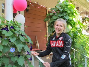 Abi Tripp of the Kingston Y Penguins at home in Kingston on Wednesday after competing in the Paralympic Games in Rio de Janeiro, Brazil. (Patrick Kennedy/The Whig-Standard)