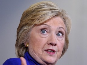 Democratic presidential candidate Hillary Clinton speaks during a campaign stop in Orlando, Fla., Wednesday, Sept. 21, 2016. (Joe Burbank/Orlando Sentinel via AP)