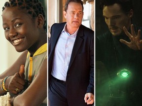 From left: Madina Nalwanga in Queen of Katwe; Tom Hanks in Inferno; Benedict Cumberbatch in Doctor Strange. (Handout photos)