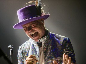 The Tragically Hip's lead singer Gord Downie performs during the band's Man Machine Poem tour this summer. In the aftermath of online ticket resellers scooping up thousands of tickets for the Hip's cross-country  tour, including the final stop in Kingston on Aug. 20, Kingston and the Islands MPP Sophie Kiwala is trying to get a law on the provincial books to curtail the practice. (Postmedia Network file photo)