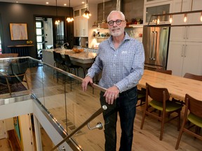 Patrick Malloy, of Duo Building Ltd., shows off their work in the former Catholic bishop?s house at 90 Central Ave. Duo added a new home to the old home, making it ?truly a custom house? Malloy said. (MORRIS LAMONT, The London Free Press)