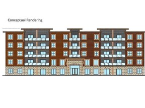 Artist?s rendering shows the apartment building planned for Byron.