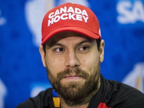Canada's Shea Weber speaks during World Cup of Hockey media availability in Toronto, Thursday September 22, 2016. (THE CANADIAN PRESS/Mark Blinch)