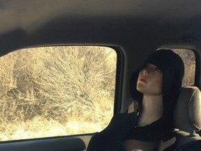 Pictured is a mannequin that officers from the Brea Police Department found inside a truck on a congested 57 freeway. Police say the driver of the truck used the mannequin in the carpool lane. (Brea Police Department Photo)