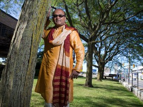 Bob Pate, president of Gujurati Culture of St. Thomas, wears a traditional dancing outfit, similar to what will be worn by some at the upcoming Grand Navaratri Garba Oct. 8. (CRAIG GLOVER, The London Free Press)