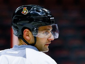 Ottawa Senators left wing Clarke MacArthur during team practice at the Canadian Tire Centre on Monday March 14, 2016. (Errol McGihon)