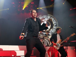 Singer John Newman performs during Calvin Harris' set at the Apple Music Festival 2016. (WENN.com)