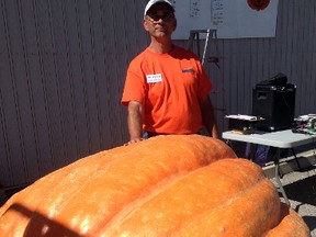 John Butler had the largest pumpkin at Wallaceburg's Pumpkinfest, as it weighed in at 1,512 lbs. Butler also had the longest gourd and largest tomato.