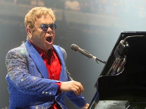 Elton John will be back in London Thursday at Budweiser Gardens for what some fear could be his last performance here. John, who turns 70 in March, has hinted at possibly retiring, even though he says his voice is better than ever. (Kristen Mullen/The associated Press)