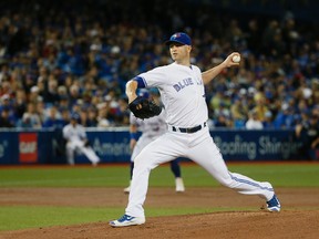 Toronto Blue Jays starter J.A. Happ on the mound against the New York Yankees at the Rogers Centre in Toronto on Sept. 26, 2016. (Stan Behal/Toronto Sun/Postmedia Network)