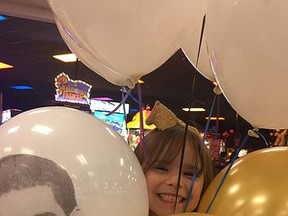 Six-year-old Leah Saldivar of San Antonio, Texas celebrates her birthday in style with a Drake-themed birthday party. (Courtesy of Abby Marquez)