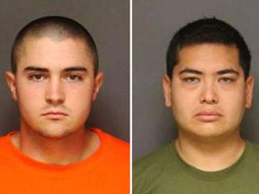 Joshua Acosta (left) and Frank Felix. (Fullerton Police Department via AP)