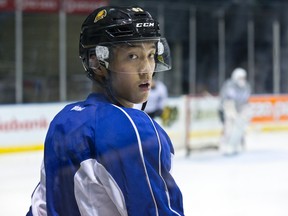 London Knights forward Cliff Pu, back from camp with the Buffalo Sabres, could have the opportunity to be a big contributor for the defending Memorial Cup champs. (DEREK RUTTAN, The London Free Press)