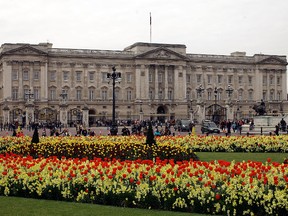 Blossom and spring flowers bloom in front of Buckingham Palace in London in this April 15, 2011 file photo. (Matthew Lloyd/Getty Images)