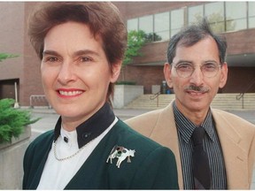 A dozen years after whistleblowers Margaret Haydon and Shiv Chopra were fired by Health Canada for alleged insubordination, a tribunal has ordered the reinstatement of one and voided a 20-day suspension imposed on the other. Here, Haydon and Chopra are shown in a photo from 2000. WAYNE HIEBERT / POSTMEDIA