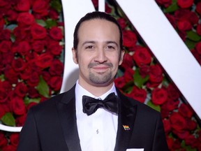 In this June 12, 2016 file photo, Lin-Manuel Miranda arrives at the Tony Awards at the Beacon Theatre in New York. NBC said Wednesday, Sept. 28 that Lin-Manuel Miranda will host "SNL" on Oct. 8. (Photo by Charles Sykes/Invision/AP)