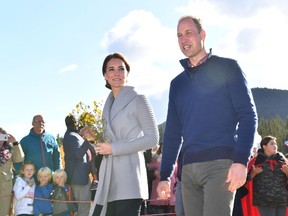 Catherine, Duchess of Cambridge and Prince William, Duke of Cambridge visit Carcross during the Royal Tour of Canada on September 28, 2016 in Carcross, Canada. Prince William, Duke of Cambridge, Catherine, Duchess of Cambridge, Prince George and Princess Charlotte are visiting Canada as part of an eight day visit to the country taking in areas such as Bella Bella, Whitehorse and Kelowna (Photo by Mark Large - Pool/Getty Images)
