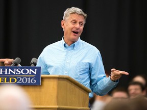 In this Sept. 3, 2016 file photo, Libertarian presidential candidate Gary Johnson speaks during a campaign rally in Des Moines, Iowa. Johnson had another self-described “Aleppo moment” on Wednesday, Sept. 28, 2016, after he couldn’t come up with a name when asked by MSNBC host Chris Matthews who his favorite foreign leader is. (AP Photo/Scott Morgan, File)