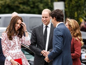 Catherine, Duchess of Cambridge and Prince William, Duke of Cambridge arrive at Immigrant Services Society of BC on September 25, 2016 in Vancouver, Canada. (Photo by Andrew Chin/Getty Images)