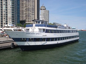 Toronto cruise boat 'Northern Spirit' of London fell overboard from the 'Northern Spirit' during an evening cruise on June 13, 2015. A Transportation Safety Board review determined his unsafe behaviour and drinking led to his falling overboard but the crew's response to the emergency was poorly co-ordinated.