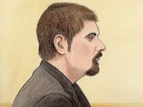 Court sketch of Jeffery Weber.